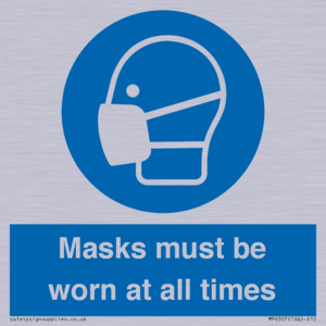 Masks must be worn at all times